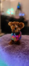 Minature Pipe Cleaner Dog Terrier With Winter Coat Dog With Crochet Jumper