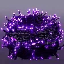 66FT 200 LED Indoor String Lights, Halloween String Lights with 8 Modes - Purple