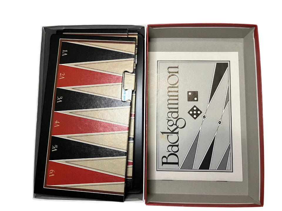 Backgammon Carlit 90er Retro Reisespiel Mitbringspiel Holzsteine Vintage 1992 - Bild 2 von 4