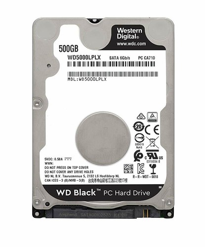 Disque dur SATA Western Digital NOIR 500 Go 2,5 pouces 7 200 tr/min - WD5000LPLX - Photo 1/5