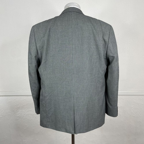 Andrew Fezza Sport Coat Blazer Mens 46R Gray Micro Check Textured - Picture 5 of 10