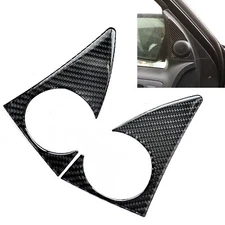 2pcs Real Carbon Fiber Front Pillar Speaker Panel Trim Cover Fits 14-21 Tundra