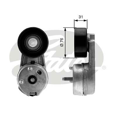 GATES (T38279) Rolka napinająca, pasek klinowy do FORD JAGUAR LINCOLN LAND ROVER - Zdjęcie 1 z 4