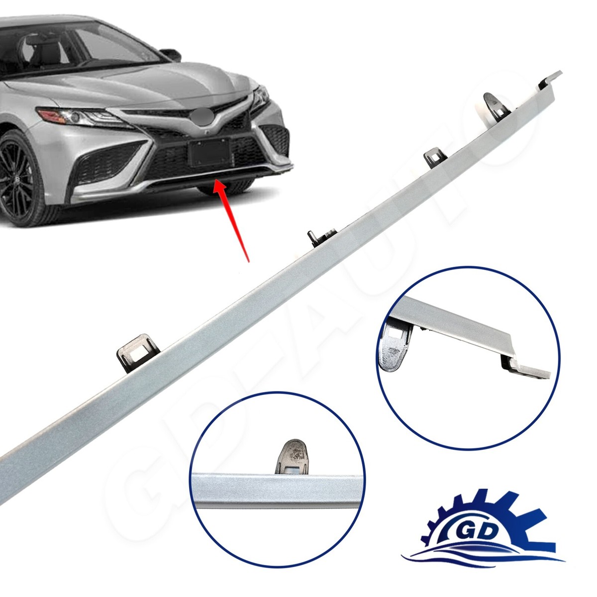 For 2021-2023 Toyota Camry SE XSE Silver Front Bumper Lower