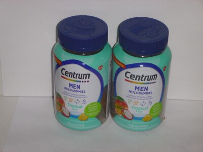 (2 pack)  Centrum Mens Multivitam Gummies -Tropical Fruit 100ct Each Exp 4/2025