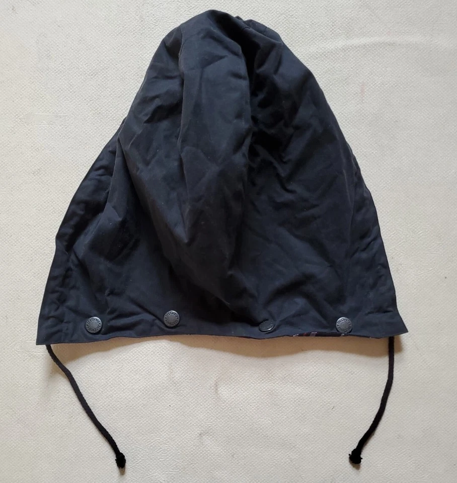 ORVIS WAX HOOD ONE SIZE NAVY BLUE Made in UK - Image 3 of 4