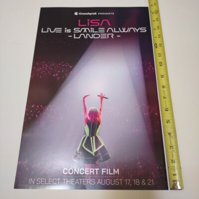LiSA Live is Smile Always Lander Concert 11x17'' Poster Crunchyroll SDCC 2024