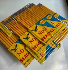 Non Toxic Pencils SEAGULL No 2 240/box 24 Boxes of 10 - Wooden Pencil Retail Box