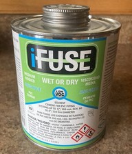 DURA iFUSE PVC CEMENT CLEAR MEDIUM BODIED SOLVENT LOW VOC WET/DRY 32 Oz.