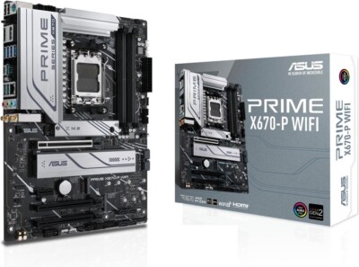 (Factory Refurbished) ASUS PRIME X670-P WIFI Type-C M.2 AMD AM5 ATX MOTHERBOARD