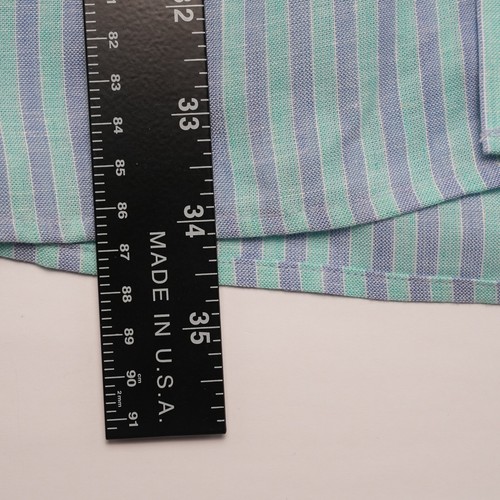 Daniel Cremieux Men's Short-Sleeve Shirt XL Green Blue Striped Signature NWT $85 - Picture 10 of 12