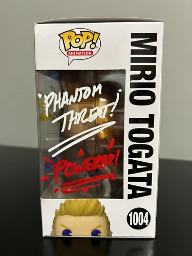 Funko Pop My Hero Academia Mirio Togata 1004 signed 2 SIDED! Ricco Fajardo COA