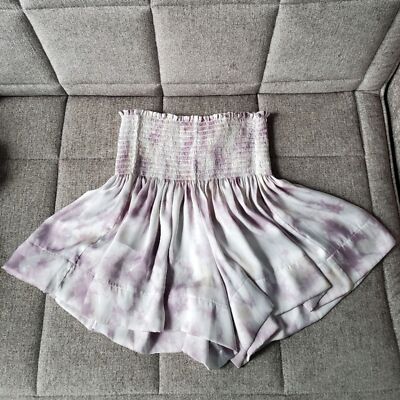 Koch Erica Boho Printed Lavender Tie-Die  Shorts Size M