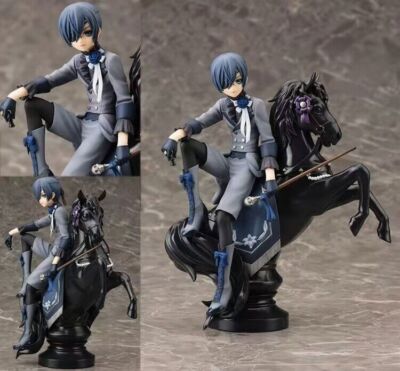 Anime Black Butler Ciel Phantomhive Horse Chess Model Figure Toy In Stock