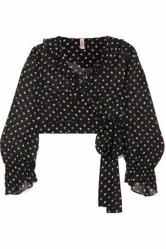 CAMICIA MULTI TOP AGENT PROVOCATEUR 100% SETA CHIFFON SIDNIE UK 12 NUOVA CON ETICHETTE - Foto 10 di 11