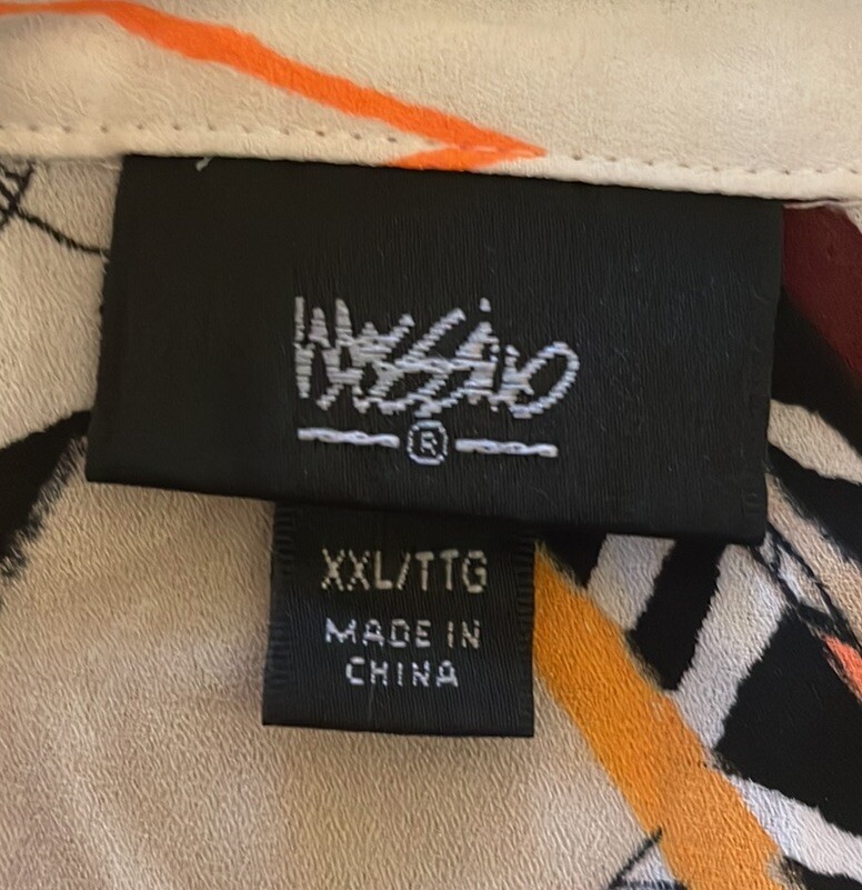 Mossimo geometric abstract print button down, wom… - image 3