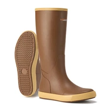 HISEA Men Knee High Fishing Deck Boots w/Side Gusset Outdoor Yard Work Rain Boot