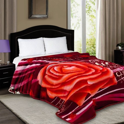 Heavy Weight Soft 2PLY Blankets Reversible Bed Throw King Size Comforter - Picture 21 of 34