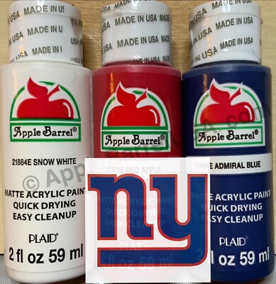 Acrylic Paint Set inspired by the NFL New-York Giants Team & Logo Colors