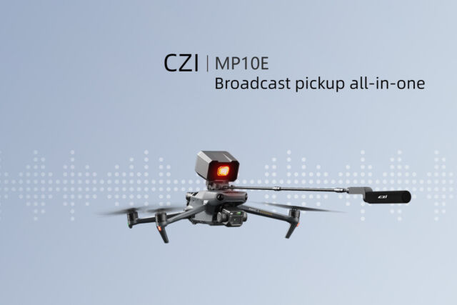 CZI MP10E Broadcasting Speaker with Pickup Microphone for DJI Mavic 3E/3T/3M