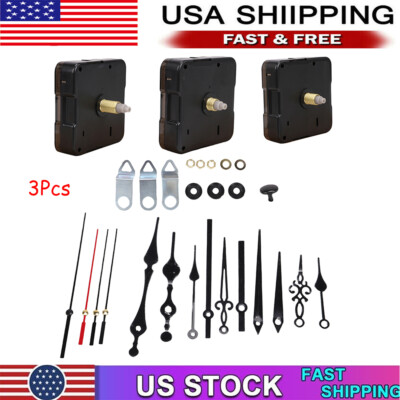 3 Set DIY Wall Quartz Clock Movement Mechanism Replacement Repair Tool Parts Kit