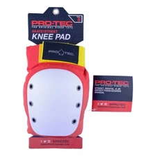Pro Tec Skateboarding Knee Pads Red, Yellow & White Size Small *New*