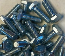 (100) 1/4-28 X 3/4 Hex Cap Screw Grade 5 Zinc Fine Thread 1/4"-28x.750 1/4x3/4 