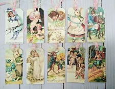 10 Vintage Style Easter Handmade Gift Tags Scrapbooks Junk Journals Crafts