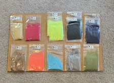 12 Bags 9 Colors Assorted Hareline Dubbin Body Material