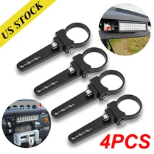 4Pcs 1.75" Mounting Bracket Clamps Tube Bumper Roll Bar Roof For LED Light Bar
