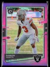 2020 Donruss Optic DAMON ARNETTE RC PINK HOLO PRIZM REFRACTOR Las Vegas Raiders