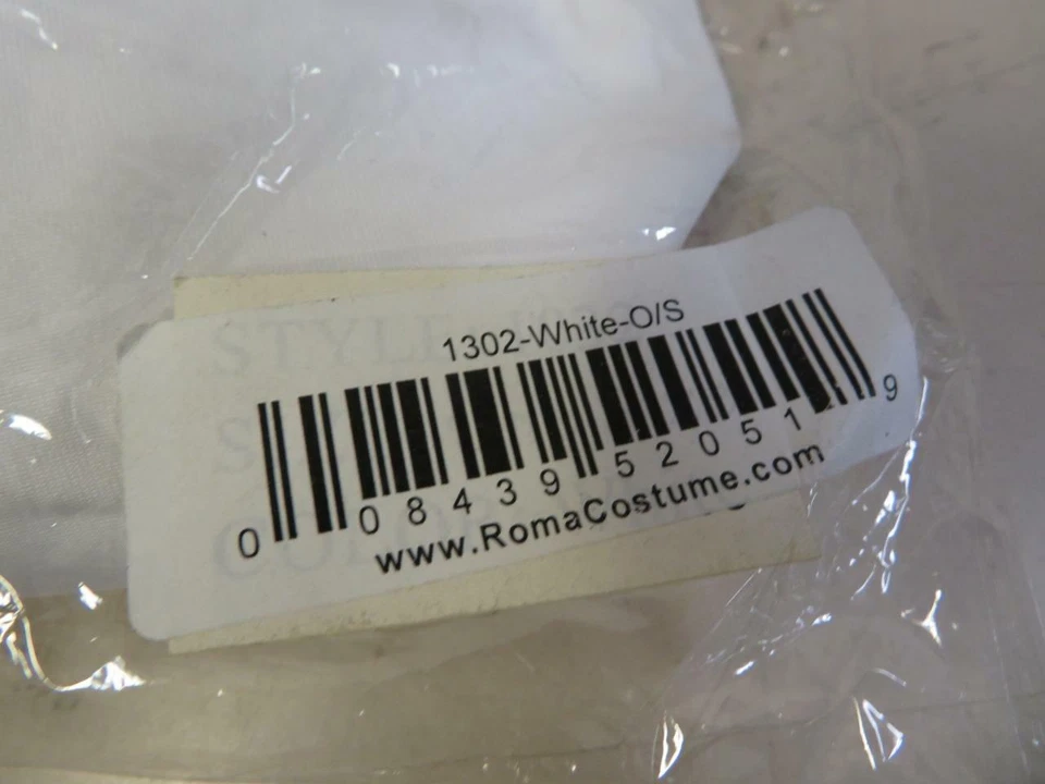 Disfraz de Halloween Roma Corbata Top Blanco Manga Corta Talla Única Foto 4 de 4