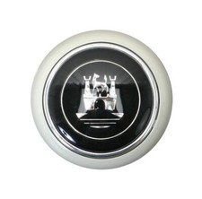 Vw Beetle Bug New Horn Button 1956-1959 Silver Beige With Crest Early Oval