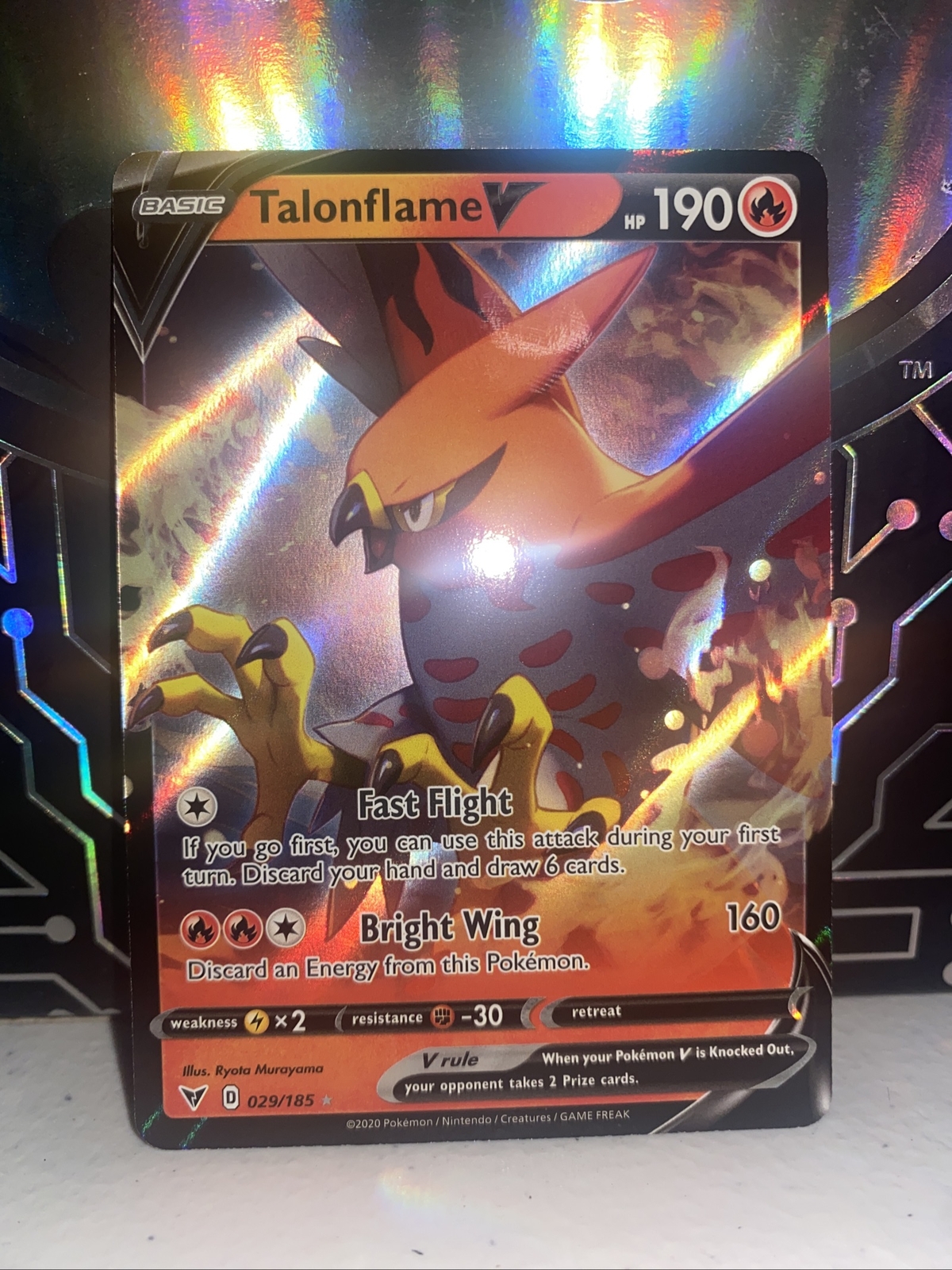 Pokemon Talonflame V - 029/185 - Ultra Rare NM-Mint Vivid Voltage