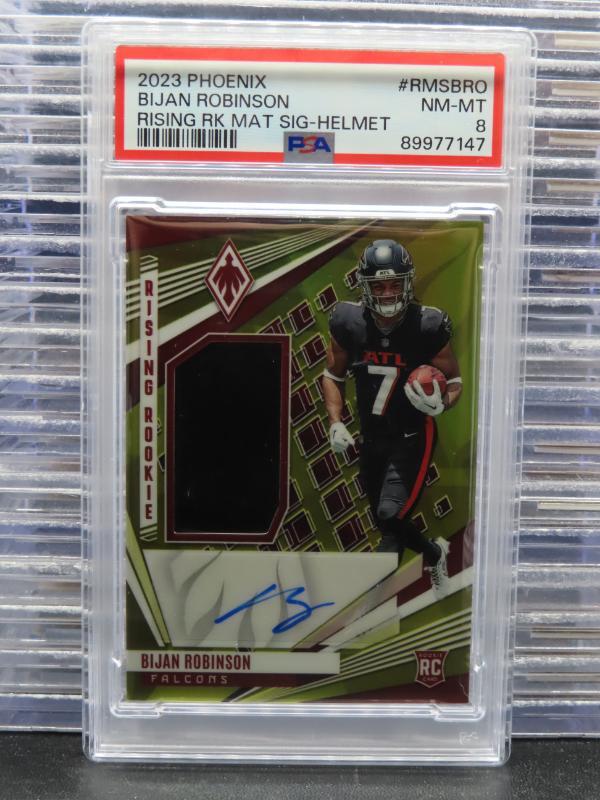 Bijan Robinson Panini Phoenix Rising Rookie Material Signatures #RMSBRO Helmet