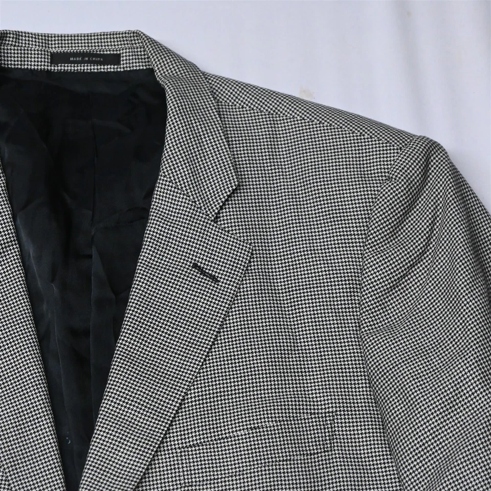 Blazer Abrigo Deportivo Chaqueta Nordstrom 44L Gris Pata de Gallo Lana Seda Para Hombre Foto 2 de 4