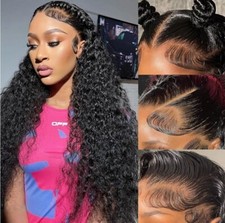 13x6 Deep Wave Lace Front Wigs Human Hair Deep Wave HD Lace Frontal Wigs for...
