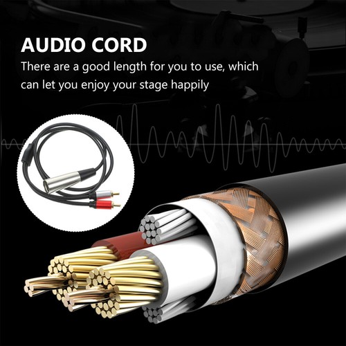 XLR Zu RCA -Audiokabel Kopfhörer-Konverter Audiokonvertierungskabel - Photo 2/12