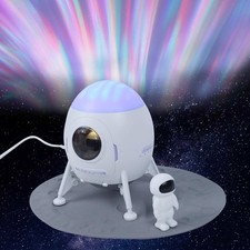 Astronaut Lander Projector Galaxy Night Light Bluetooth Speaker Room Decor Gift