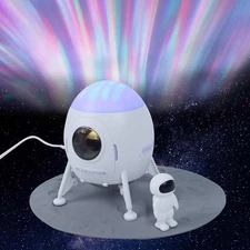 Astronaut Lander Projector Galaxy Night Light Bluetooth Speaker Room Decor Gift