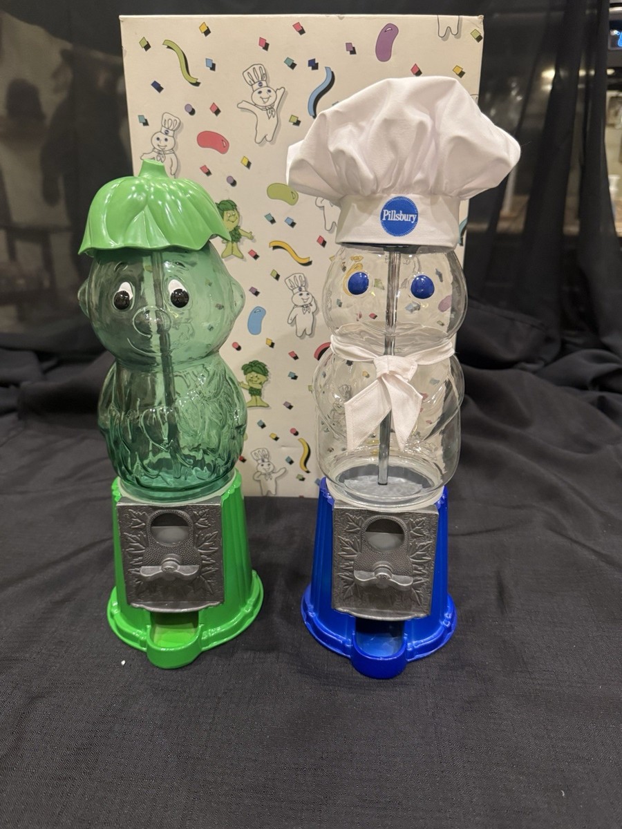 1996 Pillsbury Doughboy & Green Giant Little Sprout Glass Candy