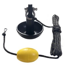 XIALUO Marine Mushroom Anchor Kit 8 lb Black PE Coated Kayak Anchor Accessori...