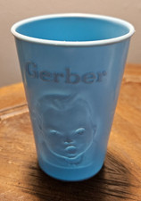 Gerber Baby Products Vintage 1960s Blue Plastic Tumbler Cup