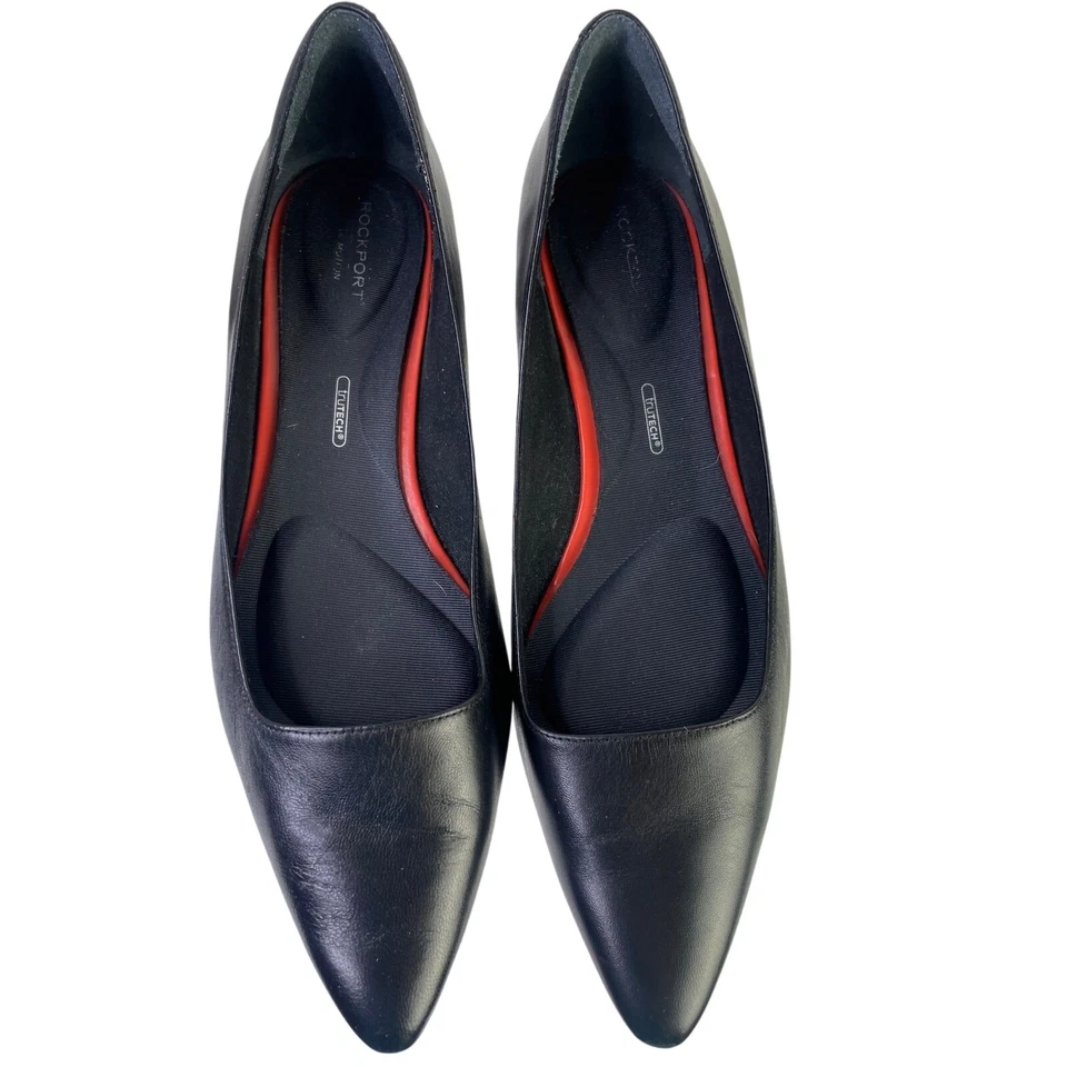 Rockport Womens Total Motion Sydney Leather Pump All Day Comfy Support Black S10 - Image 2 of 4