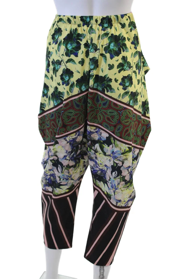 Pantalones cortos florales con cintura elástica negros talla M Clover Canyon para mujer Foto 3 de 4