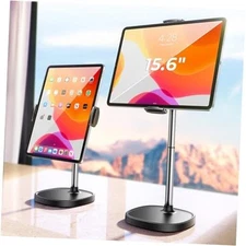  Height Adjustable Tablet Stand for Desk, Tablet Holder 360° Rotation: Desktop 