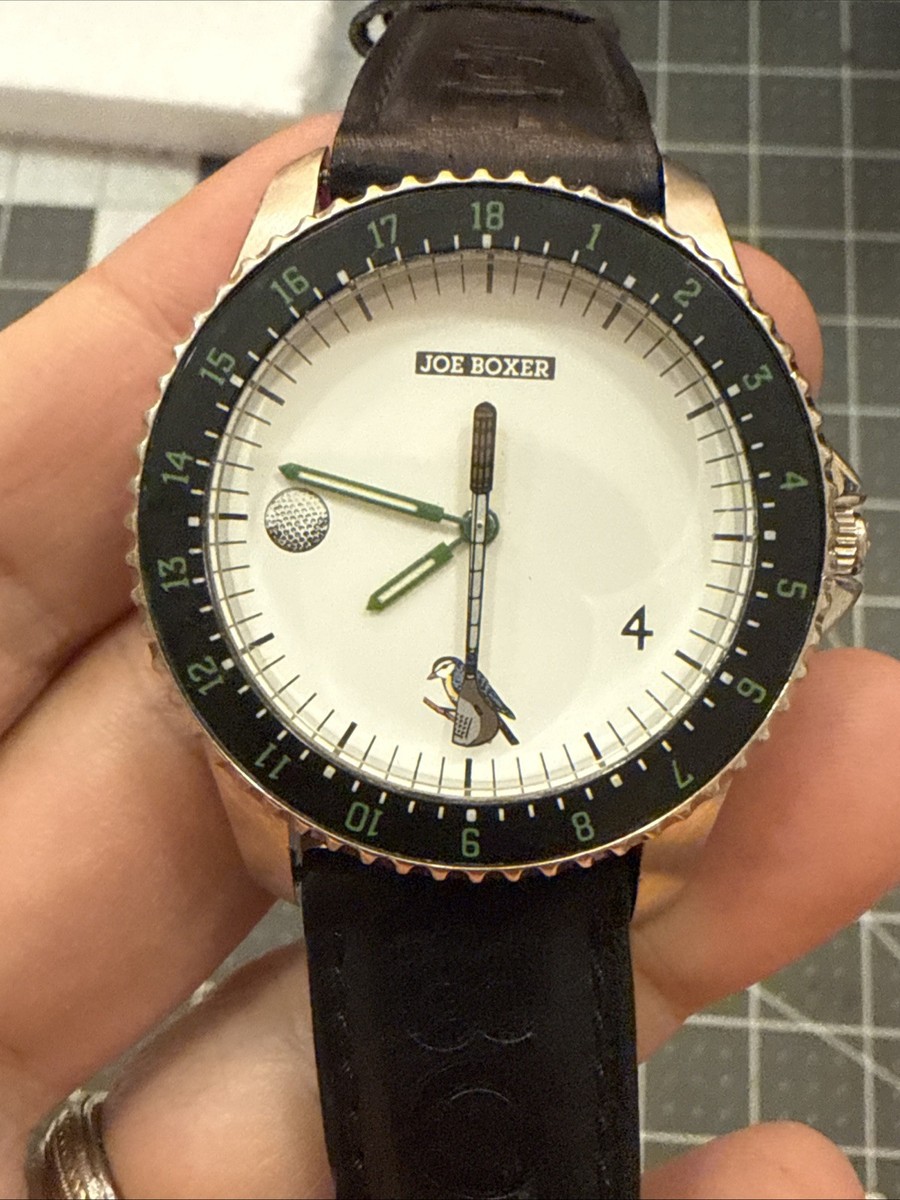 Rare Joe Boxer 1995 Mens watch Golf club Birdie Fore Minimalist