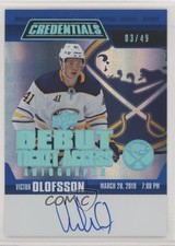 2019-20 Upper Deck Credentials 3/49 Victor Olofsson #RTAAV-VO Auto g1m