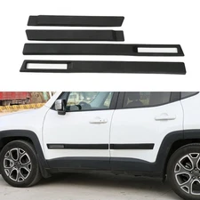 4pcs Black ABS Body Door Side Molding Cover Trim fit for 2015-2023 Jeep Renegade