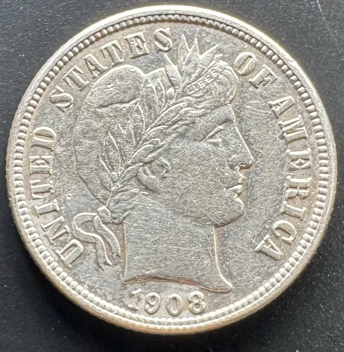 1916年 バーバー・ダイム銀貨！ S刻印！【美品】 1916年 バーバー・ダイム銀貨！ S刻印！【美品】 1916年 バーバー